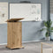 vidaXL - Podium - met - Wielen - Artisan - Eiken - Geengineerd - Hout