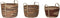 Decoratieve Doos DKD Home Decor Zeegras Boho (38 x 38 x 41 cm) (3 Onderdelen)