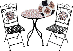 CARPINO - Loungeset voor 2 - Zwart - Metaal