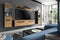 Furnilux Canu - Woonkamercombinatie - Inclusief verlichting staand-hangend - Bruin - 33x272x141cm