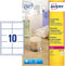 Avery Zweckform Laseretiket 96x50 - 10 etiketten per vel - 25 vel (1 pack)