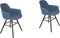 Zuiver Albert Kuip Soft Eetkamerstoelen armleuning Blauw - Set van 2
