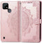 iMoshion Hoesje Geschikt voor Realme C21 Hoesje Met Pasjeshouder - iMoshion Mandala Bookcase - Rosé Goud