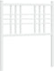vidaXL - Hoofdbord - 75 - cm - metaal - wit