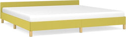 vidaXL - Bedframe - zonder - matras - 200x200 - cm - stof - groen