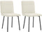 vidaXL - Eetkamerstoelen - 2 - st - fluweel - crèmekleurig