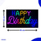 Neon Lamp - Happy Birthday Gekleurd - Restaurant - Dimbaar - Incl. Ophanghaakjes - Neon Sign - Neon Verlichting - Neon Led Lamp - Wandlamp