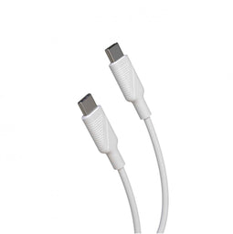 Muvit MCUSC0008 - USB-C naar USB-C kabel - 3A snellaadfunctie - Wit