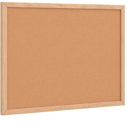 vidaXL - Kurkbord - met - massief - grenenhouten - frame - 40x30 - cm