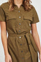 VILA VISAFINA S/S SHIRT DRESS - Dames Jurk - Totale lengte 105 cm bij maat S - Maat S
