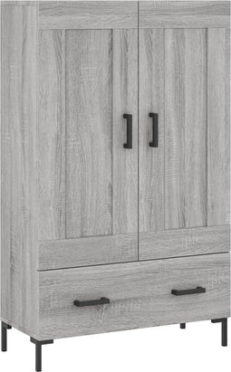 vidaXL - Hoge - kast - 69,5x31x115 - cm - bewerkt - hout - grijs - sonoma - eikenkleurig