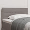 vidaXL - Hoofdbord - met - Lijnenontwerp - - - Taupe - - - 90 - cm - - - Stof