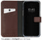Selencia iPhone 15 - Echt Lederen Bookcase - 3 Pashouders - Bruin