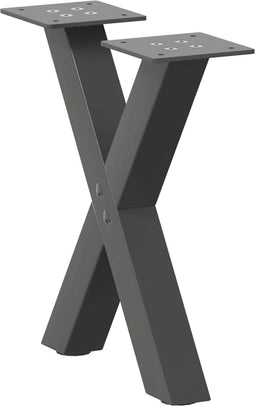 vidaXL - Salontafelpoten - 2 - st - X-vormig - 30x(30-31) - cm - staal - antraciet