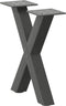 vidaXL - Salontafelpoten - 2 - st - X-vormig - 30x(30-31) - cm - staal - antraciet