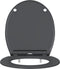 vidaXL - Snelle - Afneembare - Toiletbril - met - Softclose - Duroplast - Antra