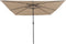 vidaXL - Vierkante - Tuinparasol - met - LED - Verlichting - 295x245 - cm - Taupe