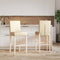 vidaXL - Barstoelen - 2 - st - massief - rubberhout - en - stof