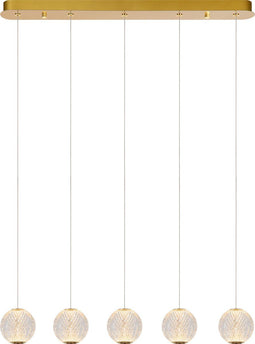 Lucide CINTRA - Hanglamp - LED Dimbaar 5x4,7W 2700K - Hoogte verstelbaar