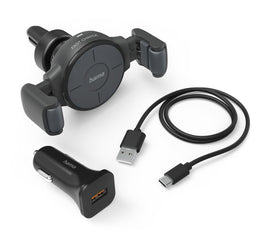 Hama FC10 Flex-Set - Draadloze smartphone oplader - QI-technologie - Grijs