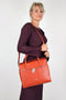 Gigi Fratelli Dames Leren Laptoptas / Tablet tas 10 inch Romance Business ROM8010 Oranje