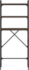 vidaXL - Wasmachinerek - 67x25x163 - cm - bewerkt - hout - bruin - eikenkleur