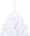 vidaXL - Kunstkerstboom - met - verlichting - en - kerstballen - 120 - cm - PVC - wit