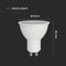 V-TAC VT-249-N-N - LED Spot - GU10 - 6W - 445 Lumen - 4000K - Wit
