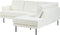 BREDA - Hoekbank 4-zits - Wit - Linkszijdig - Polyester