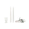 kaarsjes DKD Home Decor Wit Kerstmis 21 x 10 x 5 cm 2 x 2 x 20 cm (4 Onderdelen)