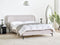 Bed Fluweel SUZETTE 140 x 200 cm Lichtgrijs