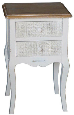 Versa Tenny - Nachtkastje - Paulownia hout - Wit - 30 X 67 X 40 CM