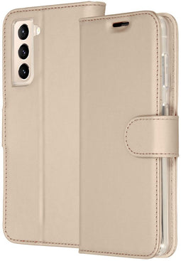 Accezz Galaxy S21 Plus - Flip cover - Krasbestendig Schokbestendig - Goud