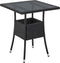 Juskys Yoro - Tuintafel - Vierkant - 60 x 60 cm - Zwart