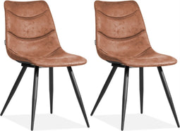 MX Sofa Stoel Crazy - Cognac (set van 2 stoelen)