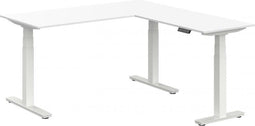 Elektrisch verstelbare zit-sta hoek opstelling Teez breed 180CM diep 160CM bladkleur Speciale Kleur framekleur Zwart (RAL9005) | NEN-EN527|TÜV Rheinland | Links