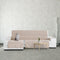 Hoes voor chaise longue met korte armleuning links Eysa SILVER Beige 100 x 110 x 290 cm