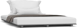 vidaXL - Bedframe - massief - grenenhout - grijs - 120x200 - cm