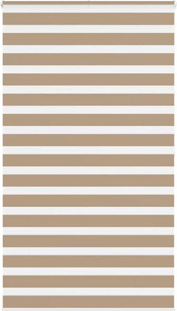 vidaXL - Zebra - Blind - 125x200 - cm - stofbreedte - 120,9 - cm - polyester - zandbruin