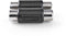 Nedis CAGB24952BK - Koppelstuk RCA Female/Female - Aluminium Zwart