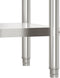 vidaXL - Keukenwerktafel - met - bovenschap - 110x55x150 - cm - roestvrij - staal