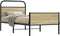 vidaXL - Bedframe - zonder - matras - bewerkt - hout - sonoma - eikenkleur - 80x200 - cm