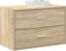 vidaXL - Kast - met - 2 - lades - 60x31x40 - cm - bewerkt - hout - sonoma - eikenkleur