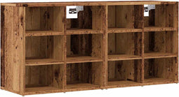 vidaXL - Schoenenkasten - 2 - st - 52x30x50 - cm - oud - houtkleurig