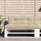 vidaXL - Palletkussen - 120x40x12 - cm - stof - beige