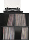 Platen vinyl lp opbergkast - opbergen lp vinyl platen - boekenkast - 4 vakken - zwart