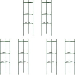 vidaXL - Tomatenkooien - 6 - st - 116 - cm - staal - en - polypropeen