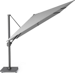 Platinum Sun & Shade – Zweefparasol – Challenger T¹ - 300x300 cm – Lichtgrijs – Kantelbaar – 360° Draaibaar – 96% UV protectie