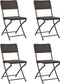 vidaXL - Tuinstoelen - inklapbaar - 4 - st - HDPE - en - staal - bruin