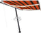 vidaXL - Luifel - automatisch - met - LED - windsensor - 300x250 - cm - oranje - bruin